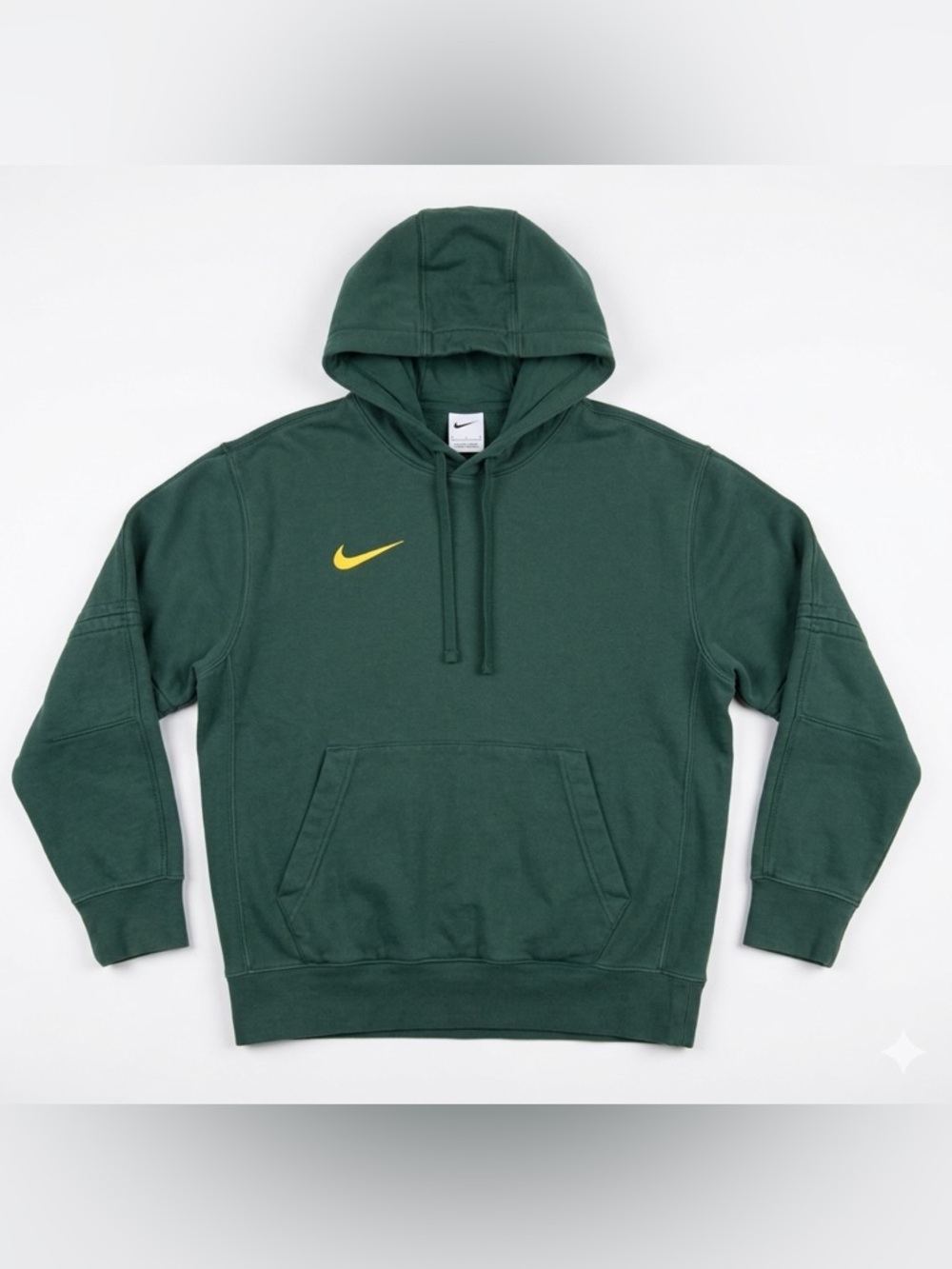 Nike Green Pullover Hoodie with Yellow Swoosh